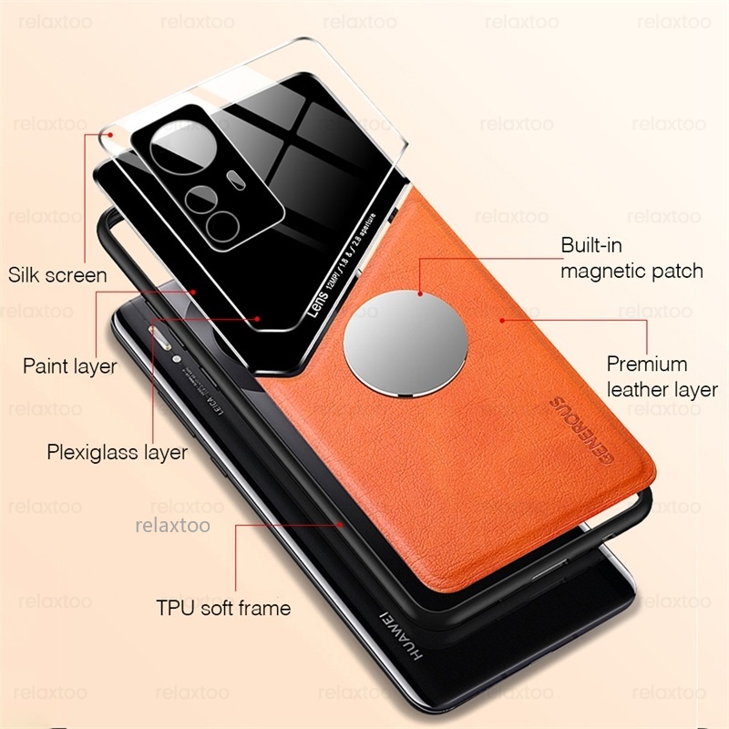 Ốp Điện Thoại Da Kèm Giá Đỡ Từ Tính Chống Sốc Cho xiaomi12 case xiomi xiaomi mi 12 X S Pro Lite 12S Ultra 12Lite 12X 12Splus