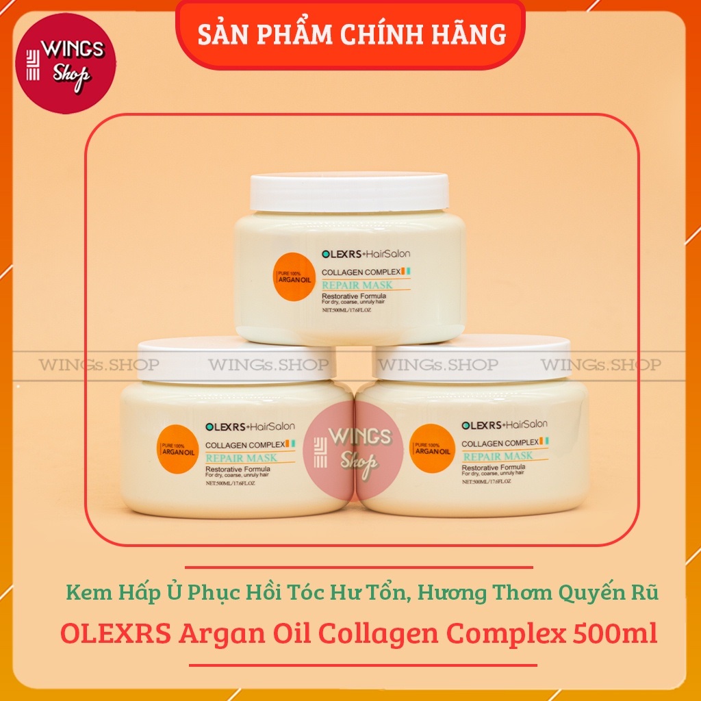 Cặp Dầu Gội Xả Olexrs Hair Salon | Phục Hồi Tóc Khô Xơ, Hư Tổn, Tóc Gàu, Ngăn Rụng Tóc | Wings Shop