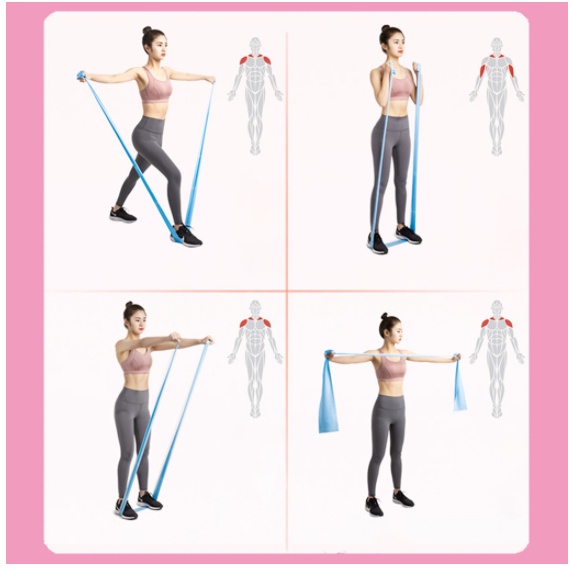 Dây Cao Su Đàn Hồi Kháng Lực Tập Yoga DUTANO, Thể Dục 1.5 Mét Co Dãn Tới 6M Không Biến Dạng