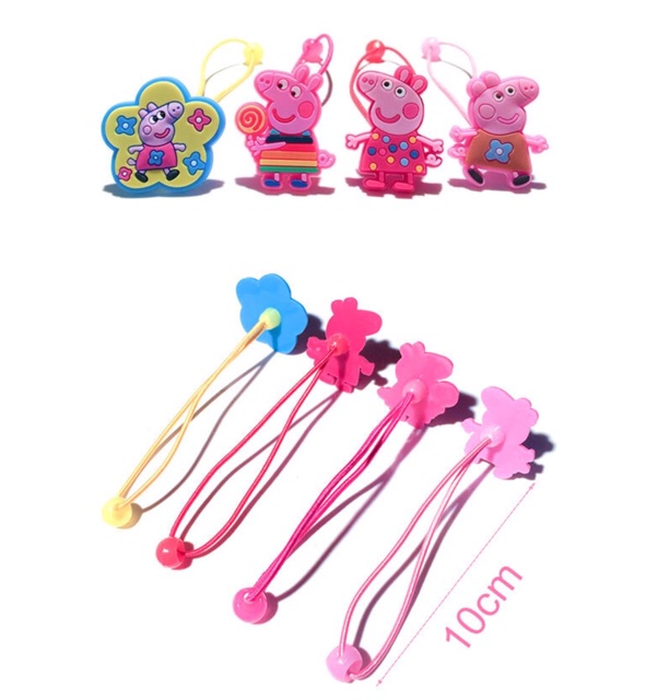 Combo 2 dây cột tóc, hình heo Peppa xinh xắn, bé nào cũng thích