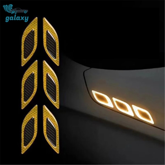 Galaxy Bộ 6 Miếng Dán Phản Quang Cảnh Báo An Toàn Chống Trầy Cho Xe Hơi