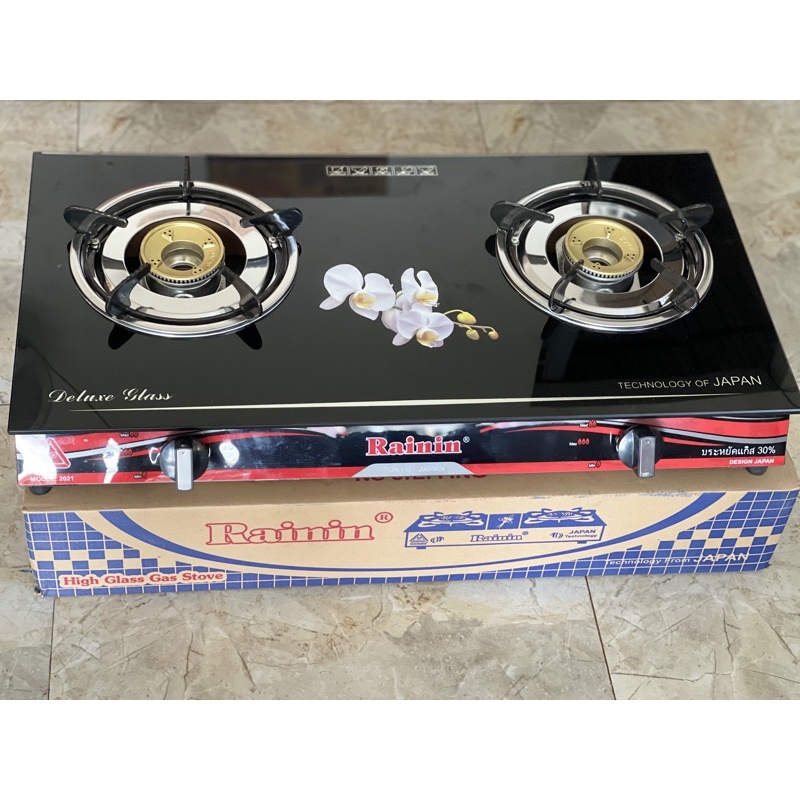 (Bán vốn lấy 5*) Bếp gas đôi gia đình mặt kính tiết kiệm gas NISONAL (mặt kính hoa ngẫu nhiên)