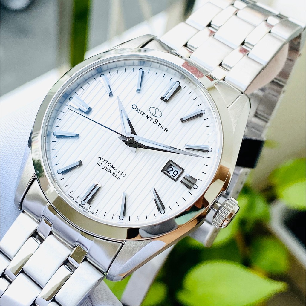 Đồng hồ Nam chính hãng Orient Star SDV02003W0 Mặt trắng,Lịch ngày-Máy cơ Automatic-Dây kim loại cao cấp-Size 40mm