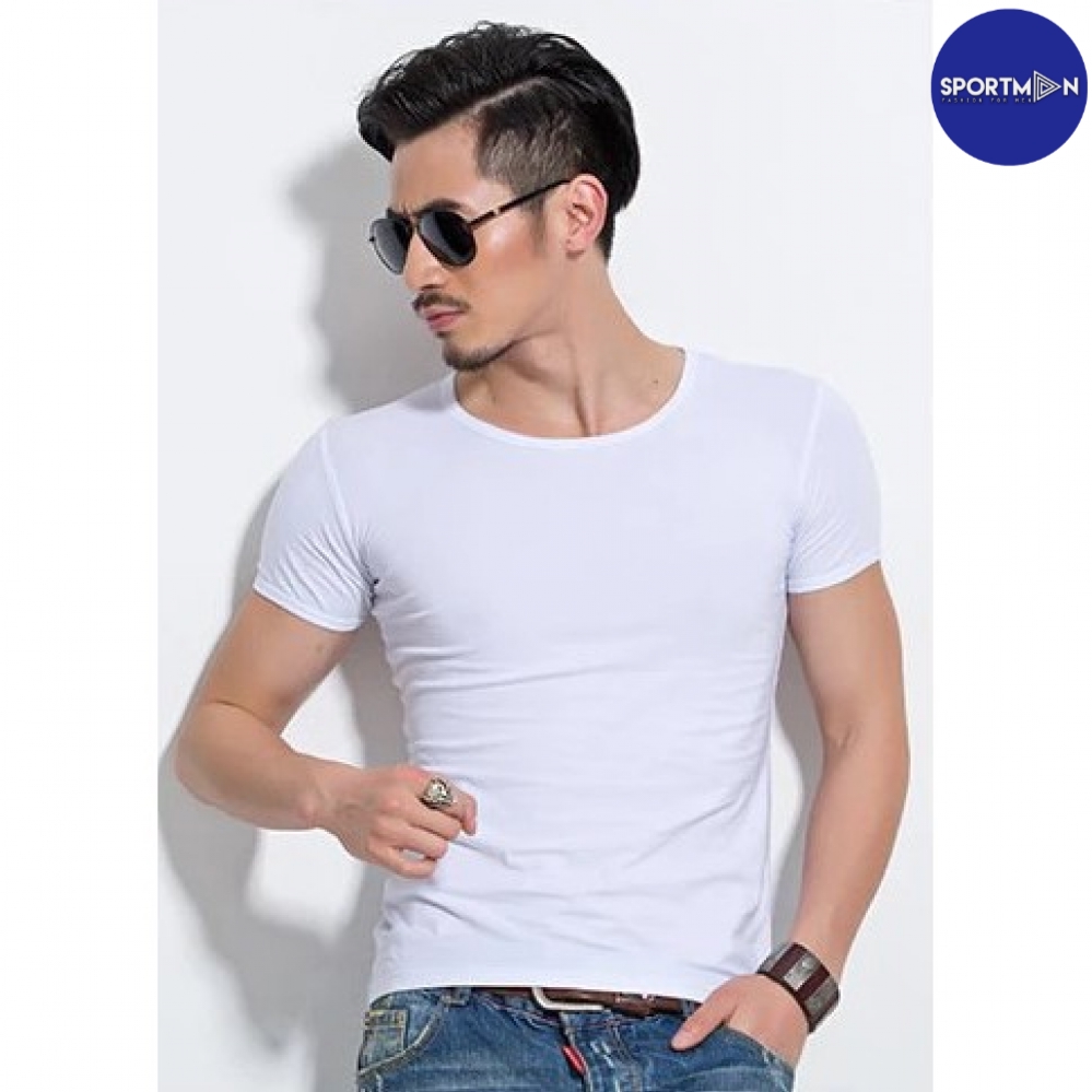 Áo phông trơn cổ tròn thun co dãn 4 chiều - AP2