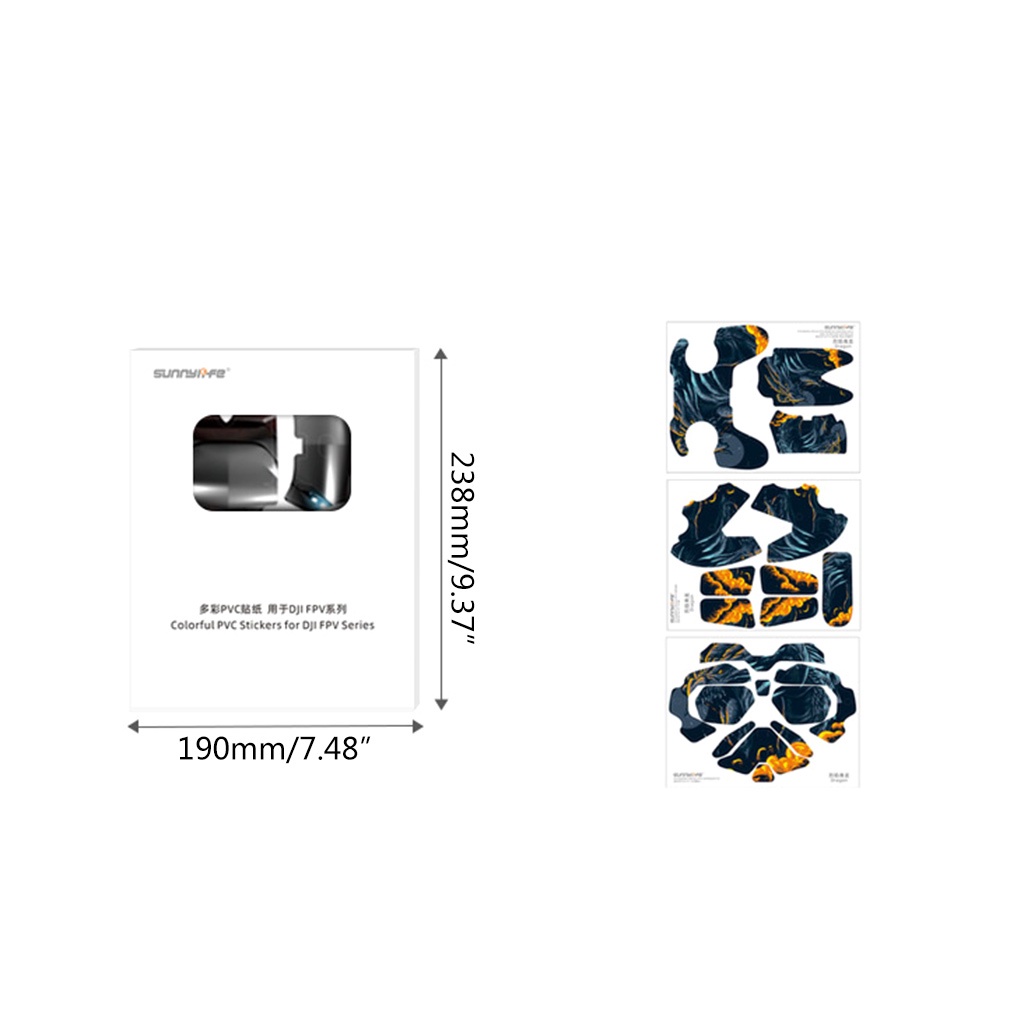 Skin DJI FPV full combo chính hãng Sunylife. Miếng dán decal trang trí bảo vệ flycam - Ticki.vn