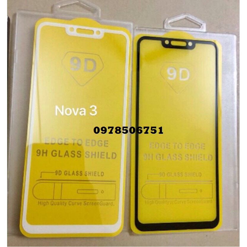 Kính cường lực 9D dành cho Huawei nova3