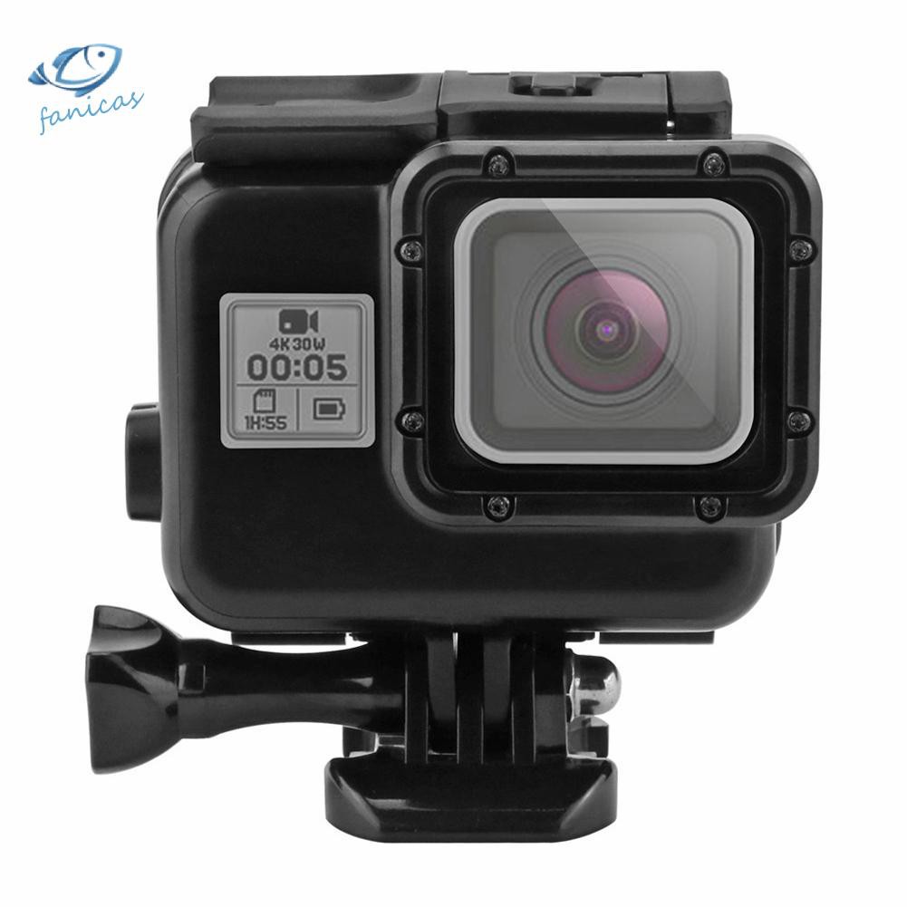 Vỏ bọc bảo vệ camera chống thấm nước hỗ trợ khi lặn sâu 45m màu đen dành cho Gopro Hero 7 6 5