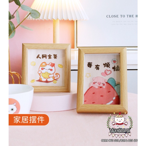 Combo Gói Nguyên Liệu tự bạn Thêu Tranh Trang Trí - DIY Tự Thêu Tay - Home Decor Phong cách Hàn Quốc - Bách hóa Na Na