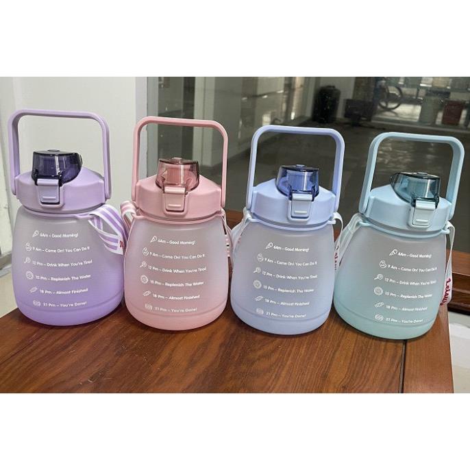 [FREESHIP] Bình Nước Nhựa Cao Cấp Dung Tích 1200ml Kèm Dây Đeo Cực Tiện Lợi Xinh Xắn Dễ Thương (tuyển sỉ).