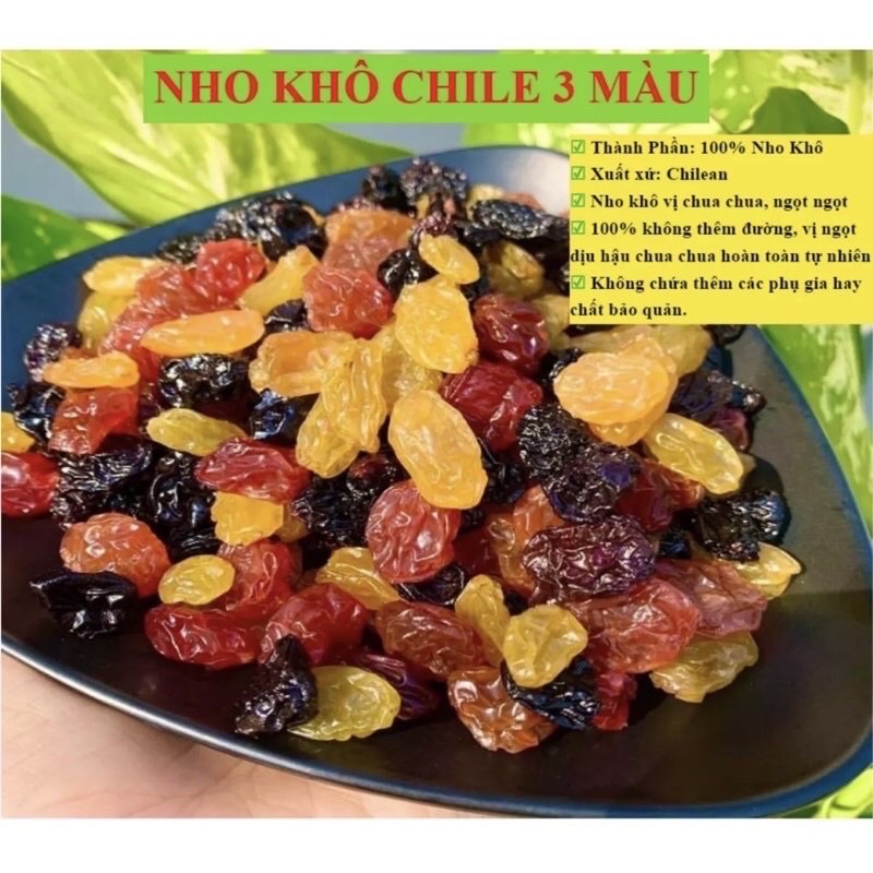 Nho Chile Ba Màu Loại 1 hộp 500gr