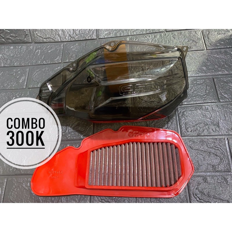 Ốp Bầu Lọc Gió (Pô E) Vario Trong Suốt / Đen Khói - Vario 2018 / 2019 / 2020