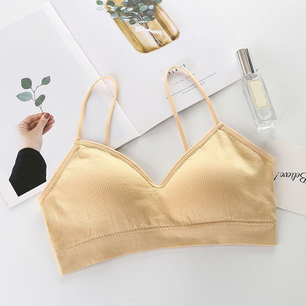 Rowans Áo Ngực Cotton Không Đường May Cúp Ngực Đầy Đặn Tập Yoga