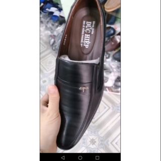 Giầy tây da bò Nam bên trong lót da thật 100% sale lỗ đã khâu fun đế
