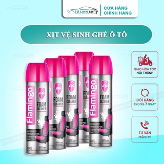 Bình xịt bọt vệ sinh ghế xe ô tô chính hãng flamingo f002 - ảnh sản phẩm 1