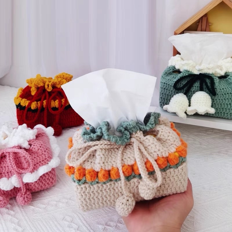 DIY Gói Nguyên Liệu Móc 🧶 Tự Làm Hộp Đựng Khăn Giấy  🧻 - Quà Tặng Handmade Tự Làm Decor [Có hướng dẫn]