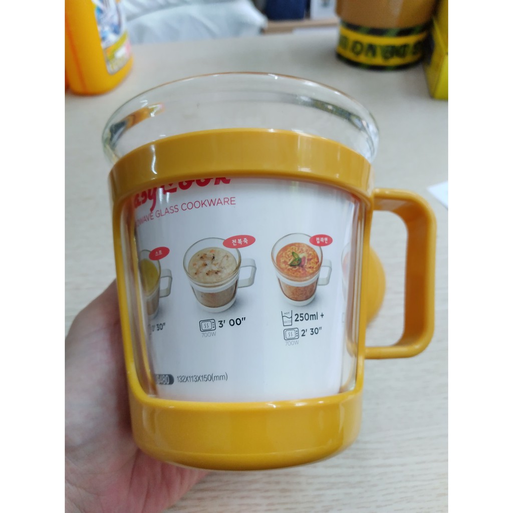 Ly ăn mì/ soup/ cháo thủy tinh chịu nhiệt Lock&amp;Lock Easy Cook 550ml LLG480