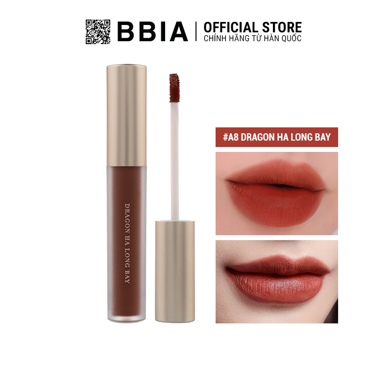 Son Kem Lì Bbia Last Velvet Lip Tint Asia Edition Version 2 - A8 Dragon HaLong Bay 5g - Bbia Official Store