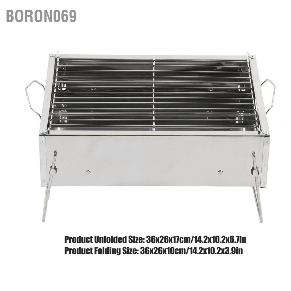 Bộ Vỉ Nướng BBQ Ngoài Trời Bằng Thép Không Gỉ Có Thể Gấp Gọn Tiện Dụng