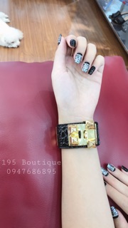 Vòng tay HM da rắn khoá cài