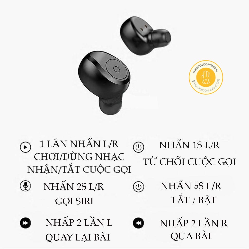 Tai Nghe Bluetooth Không Dây 5.0 Kiêm Sạc Dự Phòng S11 Chất Lượng Cao, Chống Nước IPX5, Chống ồn.Pin cực trâu