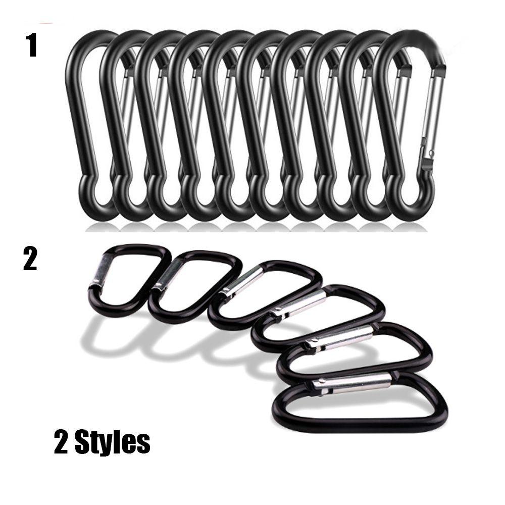 FAY Set 5 / 10 Móc Khóa Leo Núi Bằng Hợp Kim Nhôm Màu Đen