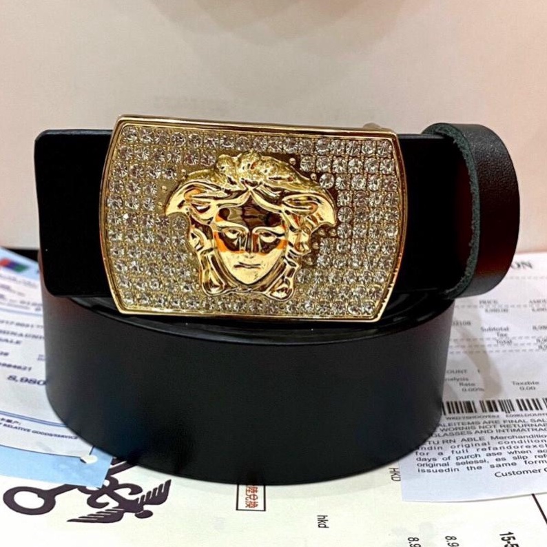 Thắt lưng nam dây nịt nam mặt đính đá hoạ tiết cao cấp