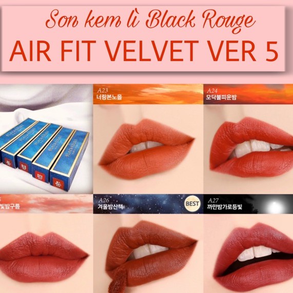 Son kem lì black rouge Air fit VELVET tint ver5