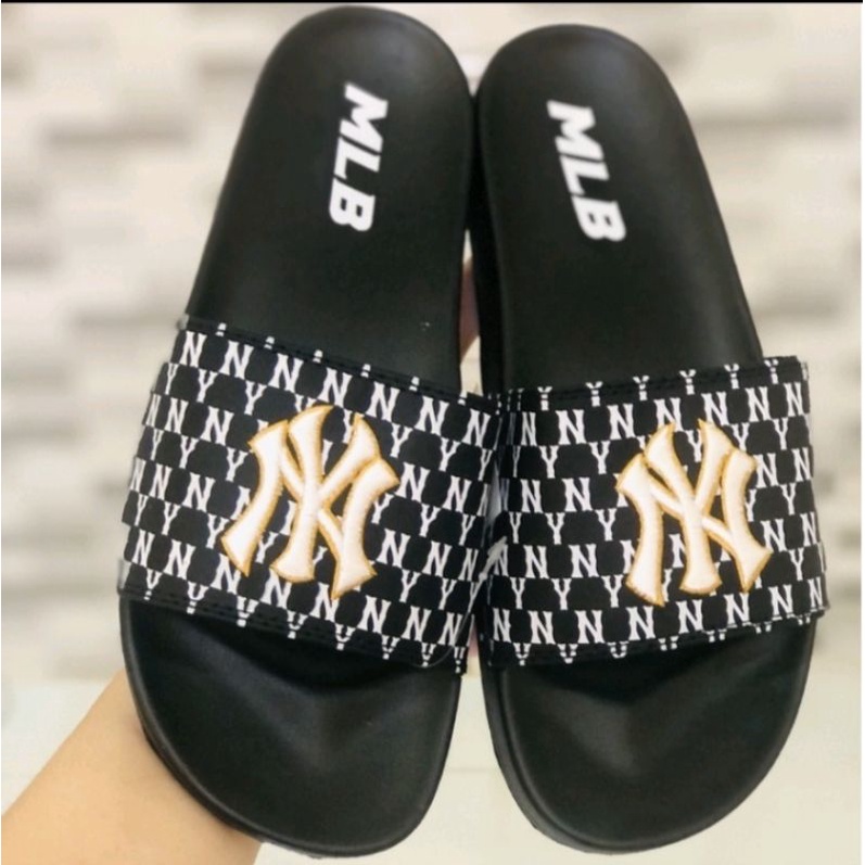 Dép nam nữ quai ngang kèm hộp cao cấp MLB, size 36_42