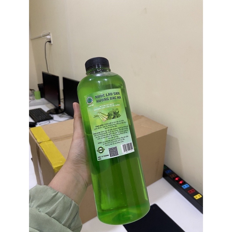 Tinh Dầu Bạc Hà nguyên chất khử mùi kháng khuẩn, lau sàn, lọc không khí và tạo hương thơm chai 1Lít