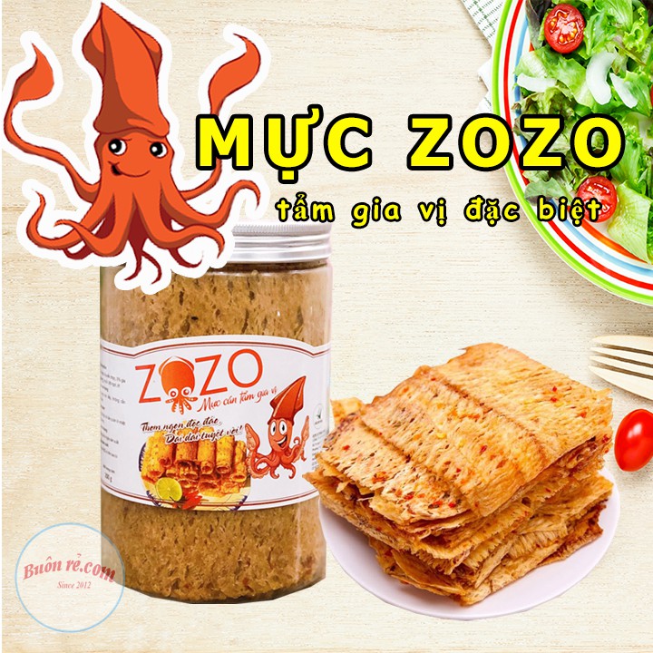 Mực Zozo tẩm gia vị đậm đà, cay cay 01191-01192-01193 Buôn Rẻ