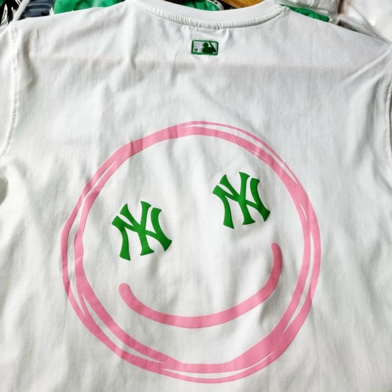 Áo đôi T shirt n.nữ MIb NY Boston mặt cười hàng cotton FULL TAG MIb
