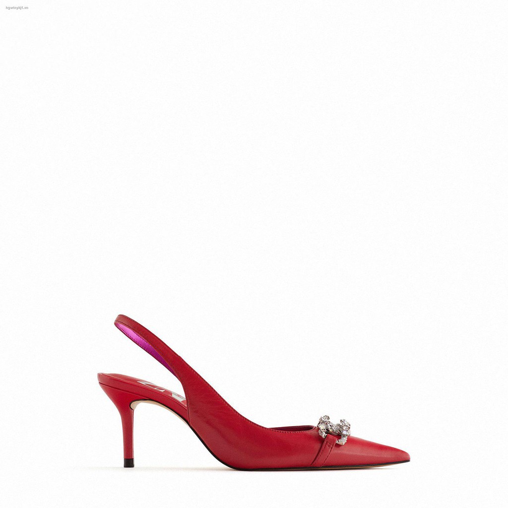 Giày cao gót nữ mũi nhọn đính đá thời trang mới