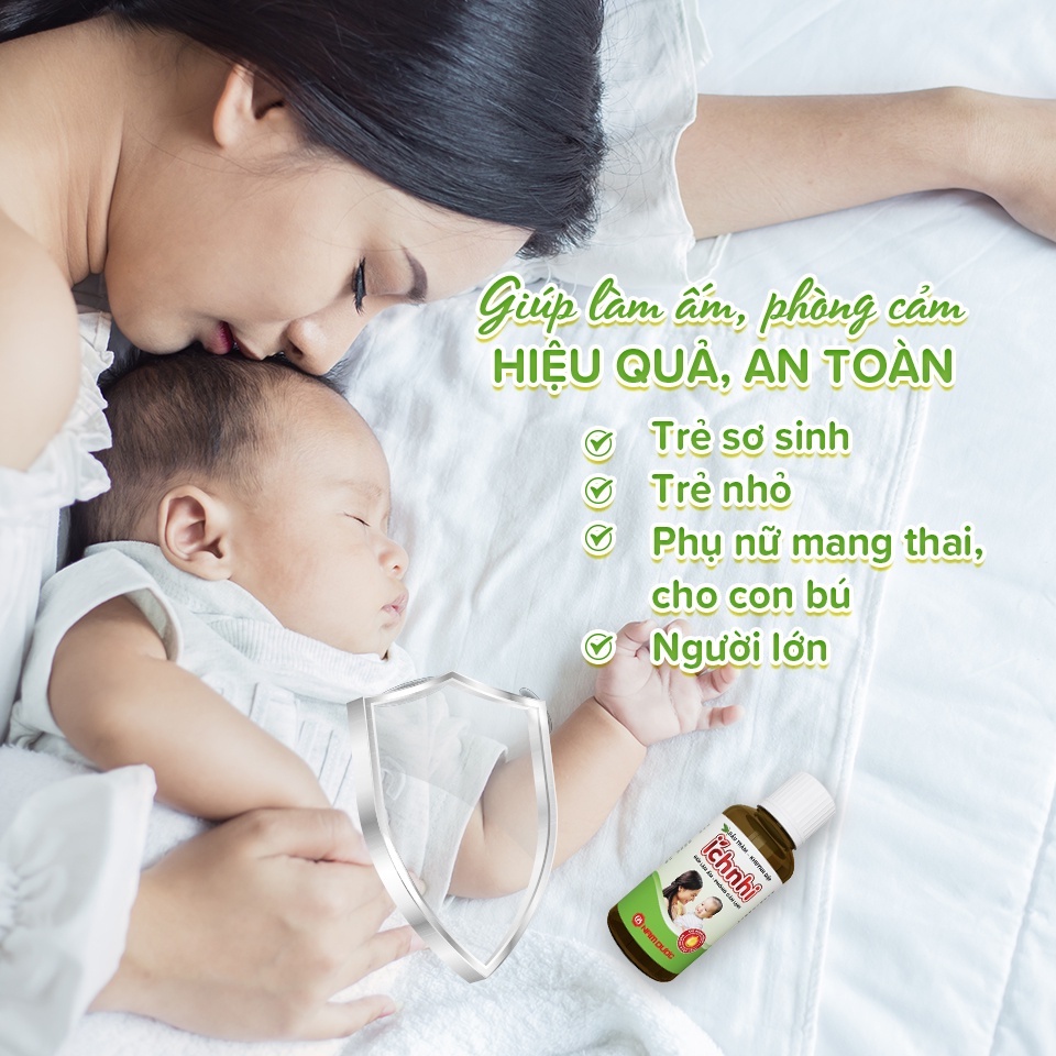 Dầu Tràm Khuynh Diệp Ích Nhi 30ml Giúp Phòng Cảm Lạnh, Làm Ấm, An Toàn Cho Trẻ Sơ Sinh Và Phụ Nữ Có Thai, Sau Sinh