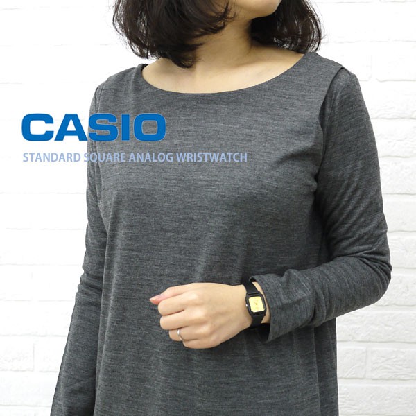 Đồng hồ nữ Casio LQ-142E-9ADF Chính hãng - Dây nhựa đen mặt mạ Vàng