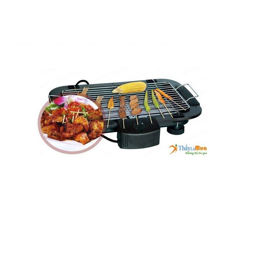 Bếp nướng điện không khói Electric Barbecue Grill Công Suất 2000W Vỉ Nướng Thép Không Gỉ - Tokosi