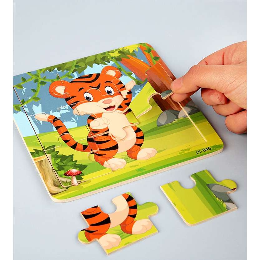 Đồ chơi Ghép hình gỗ 9 mảnh nhiều mẫu cho bé phát triển tư duy ( 1 hình)