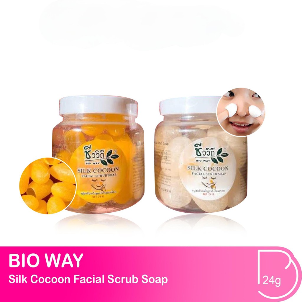 01 Soap Rửa Mặt Kén Tằm Silk Cocoon Bio Way Thái Lan