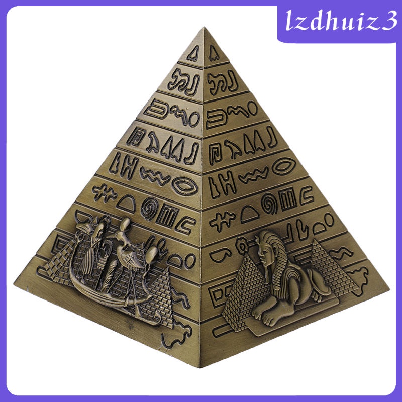 Mô hình kim tự tháp Ai Cập bằng kim loại dùng trang trí bàn làm việc