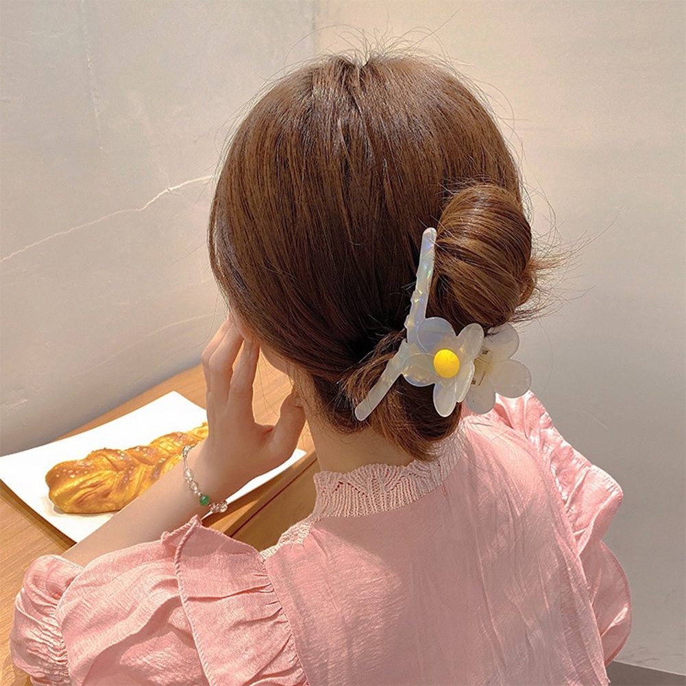 Kẹp Tóc Móng Vuốt Hình Chữ Nhật Bằng Acrylic Họa Tiết Đá Cẩm Thạch Hình Chữ Nhật Đơn Giản Phong Cách Hàn Quốc Cho Nữ