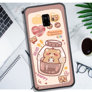 Ốp Lưng Samsung A5 2018 - A8 2018 - A6 2018 - J6 2018  , In Hình Gấu Cute, màu sắc bắt mắt.