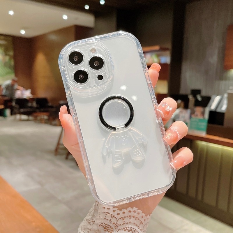 Ốp Điện Thoại Silicone Trong Suốt Chống Sốc In Hình Phi Hành Gia Cho iPhone 13 12 11 Pro MAX XS MAX XS XR X