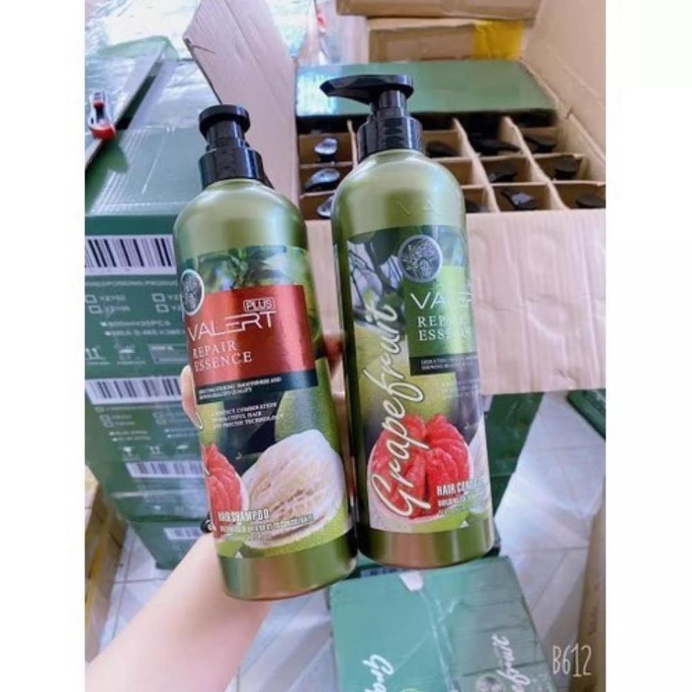 Dầu gội đầu bưởi VALERT, Dầu xả bưởi cao cấp kích thích mọc tóc, chống hư tổn - Chai to 850ml / 1