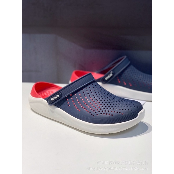 Dép Sục Cross Literide Nam Nữ Màu Navy Đỏ Hàng Chuẩn Full Tag, Full Hộp hãng