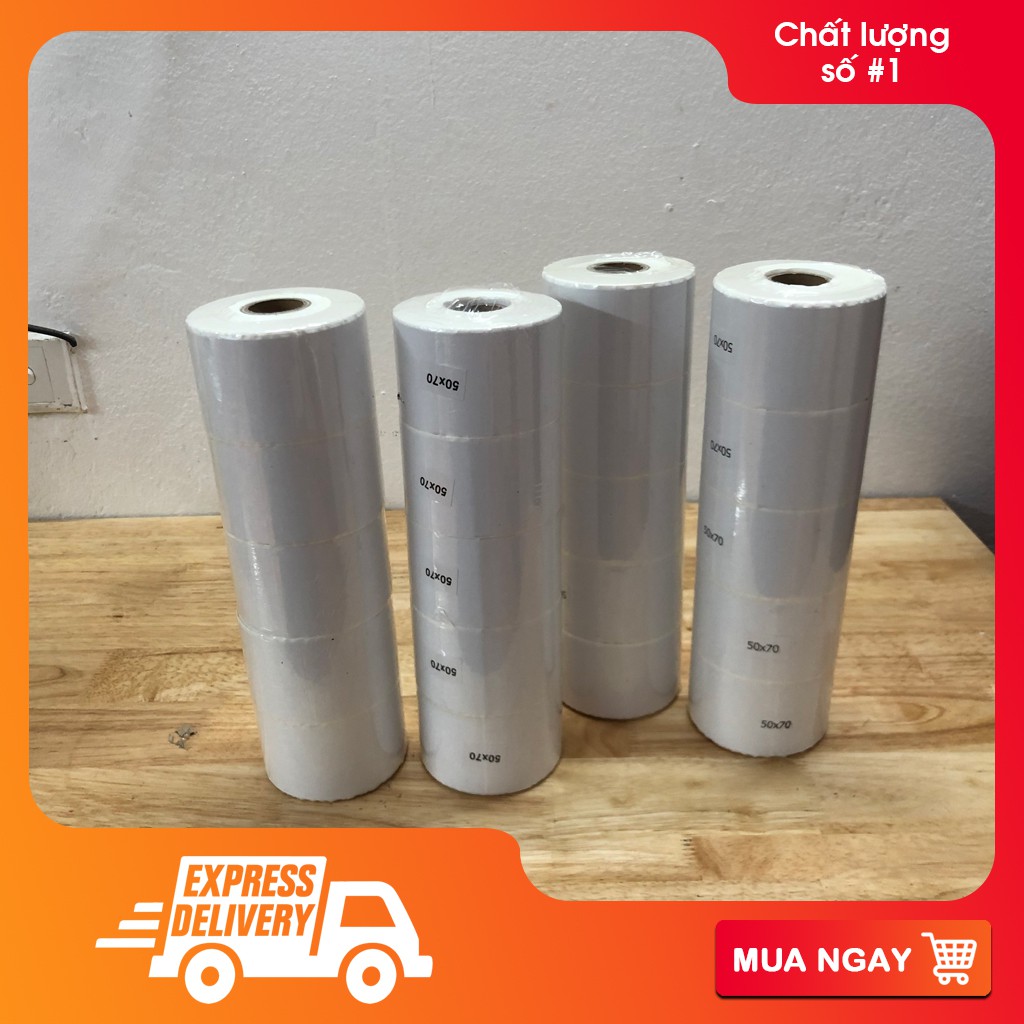 Decal nhiệt in vận đơn giao nhận Giao Hàng Nhanh  cuộn 50x70mm cuộn 30m