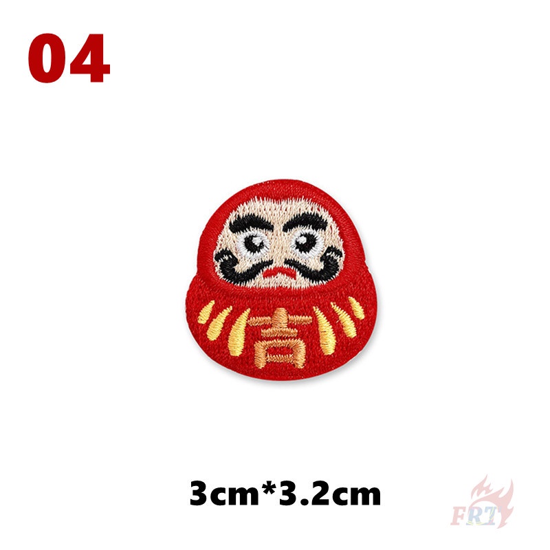 Miếng dán ủi quần áo họa tiết mèo may mắn cá chép Bodhidharma dễ thương tự làm thủ công