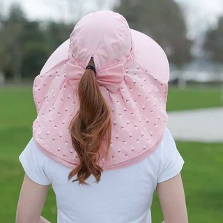 Nón Chống Nắng + Khẩu Trang Che Kín mặt, Che Cổ - Mũ Nón Rộng Vành + Kèm Khẩu Trang - Chống Tia UV Cực Tốt