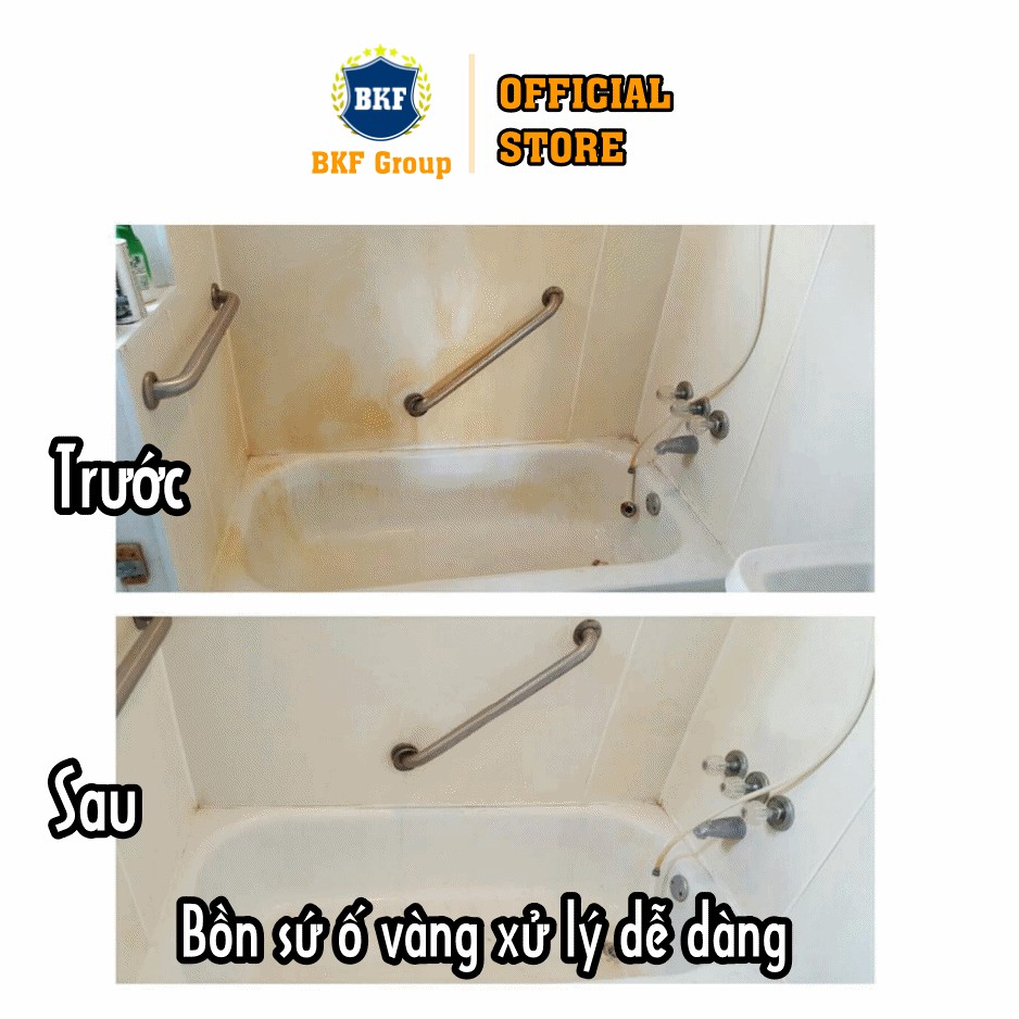 Bột tẩy rửa đa năng BKF - Đánh lư đồng, tẩy rỉ sét inox, sứ ố vàng, cặn canxi kính - Hũ 425g - NK Mỹ