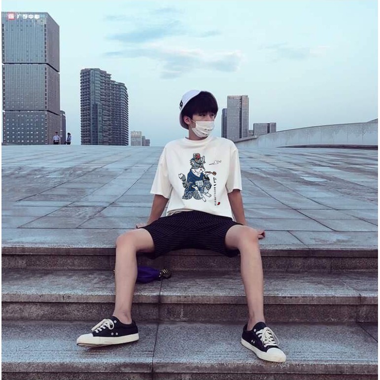 Áo thun tay lỡ nam nữ unisex MÈO HÚT TẨU dáng rộng form oversize ĐẸP Hết Nói, áo phông rộng mùa hè full size đến 85kg