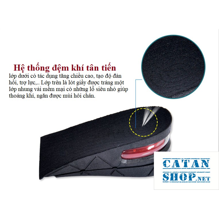1 cặp ❤️Combo 4 miếng lót đế giày tăng chiều cao Air có đệm khí siêu êm ái, giày đế cao, giày độn gót.