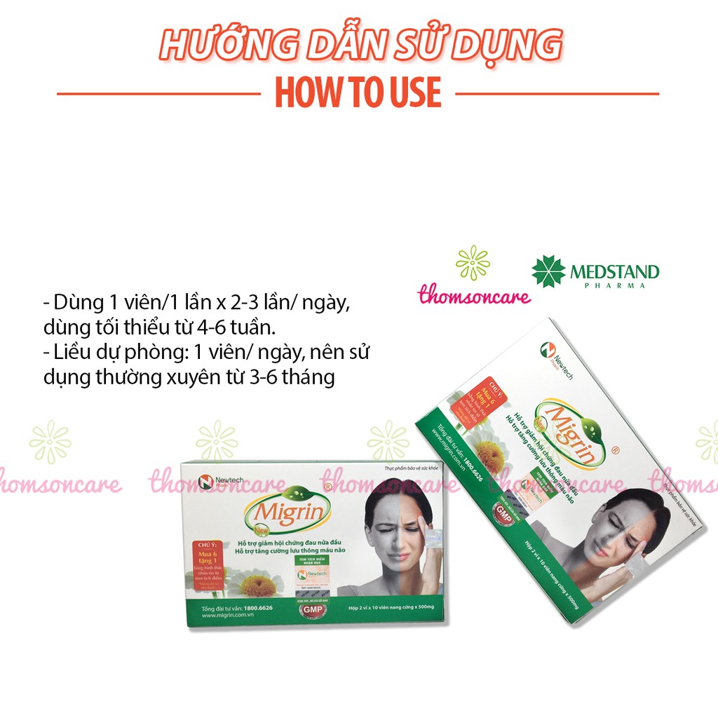 Migrin - Mua 6h tặng 1h bằng tem tích điểm - hết đau nửa đầu, tăng tuần hoàn máu não, hoạt huyết | BigBuy360 - bigbuy360.vn